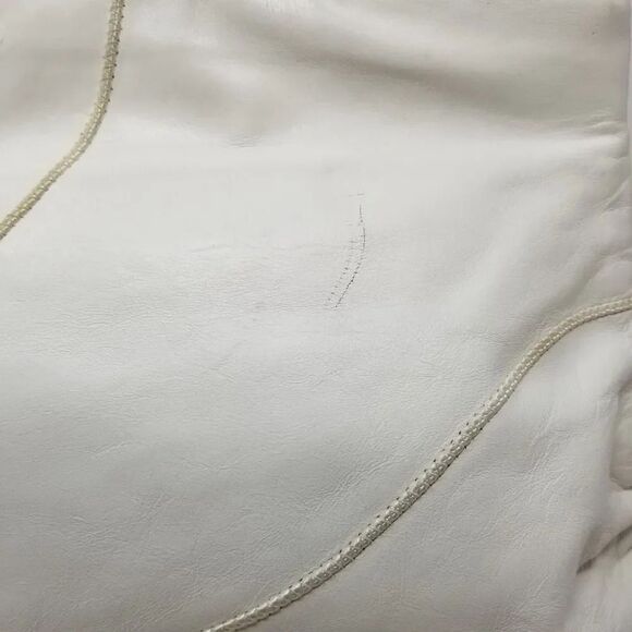 Vintage Bags By Supreme White Leather Patchwork Geometric Clutch Crossbody - Picture 15 of 15